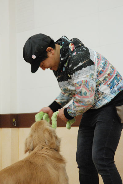 COWCOW善し&愛犬パルのヒールワークの写真